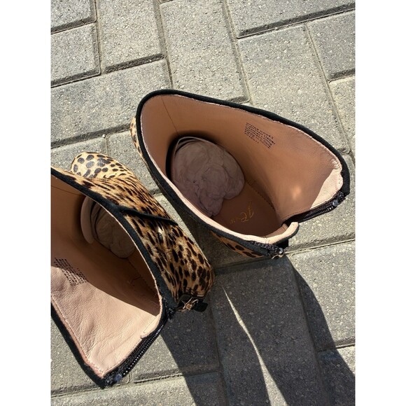 J.Crew Sadie Ankle Boots Block Heel Animal Leopard Calf Hair Size 6 NWOB $258 - Picture 10 of 12